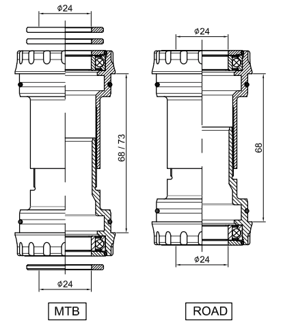 BB005 - BB30 ADAPTER FOR SHIMANO