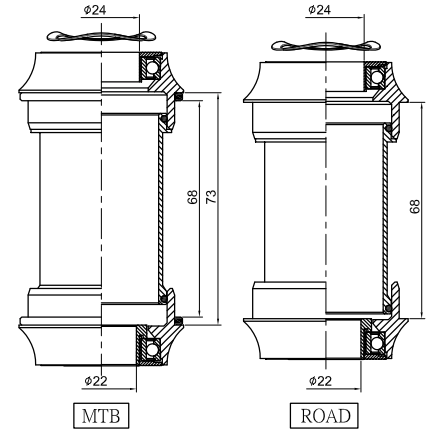 BB009 - PF30 TO GXP (SRAM) - CERAMIC
