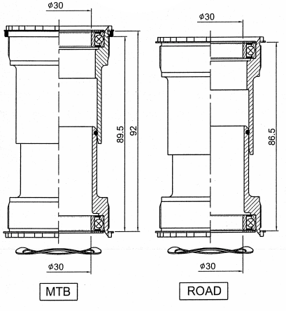 BB012 - T47 FOR 30MM CRANKSET